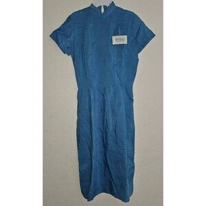 VTG NOS Blue Wiggle Dress Girl 12 Shuntung Tex Fashion From Orient Made in Japan